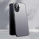 For iPhone 16 Ice Aluminum Metal Explosion-proof Frosted Phone Case(Silver) - 1