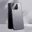 For iPhone 15 Pro Max Ice Aluminum Metal Explosion-proof Frosted Phone Case(Silver) - 1
