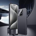 For iPhone 15 Pro Max Ice Aluminum Metal Explosion-proof Frosted Phone Case(Black) - 2