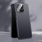 For iPhone 13 Pro Max Ice Aluminum Metal Explosion-proof Frosted Phone Case(Black) - 1