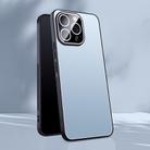 For iPhone 13 Pro Max Ice Aluminum Metal Explosion-proof Frosted Phone Case(Blue) - 1