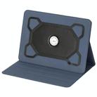 7-8 inch Voltage Silicone 360 Rotation Leather Tablet Case(Dark Blue) - 3