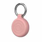 For AirTag Wave Protective Protective Case Cover with Keychain(Pink) - 1