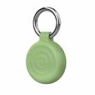 For AirTag Wave Protective Protective Case Cover with Keychain(Avocado Green) - 1