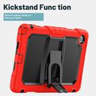 For Lenovo Tab 10.1 TB-311XU/FU Silicone Hydric PC Tablet Case with Shoulder Strap & Holder(Red) - 2