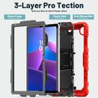 For Lenovo Tab 10.1 TB-311XU/FU Silicone Hydric PC Tablet Case with Shoulder Strap & Holder(Red) - 3