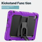 For Lenovo Tab 10.1 TB-311XU/FU Silicone Hydric PC Tablet Case with Shoulder Strap & Holder(Purple) - 2