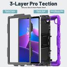 For Lenovo Tab 10.1 TB-311XU/FU Silicone Hydric PC Tablet Case with Shoulder Strap & Holder(Purple) - 3