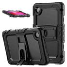 For Lenovo Tab One / K9 TB305FU 2025 Silicone Hydric PC Tablet Case with Shoulder Strap & Holder(Black) - 1