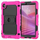 For Lenovo Tab One / K9 TB305FU 2025 Silicone Hydric PC Tablet Case with Shoulder Strap & Holder(Rose Red) - 2