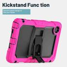 For Lenovo Tab One / K9 TB305FU 2025 Silicone Hydric PC Tablet Case with Shoulder Strap & Holder(Rose Red) - 3