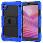 For Lenovo Tab One / K9 TB305FU 2025 Silicone Hydric PC Tablet Case with Shoulder Strap & Holder(Dark Blue) - 2