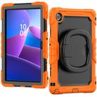 For Lenovo Tab 10.1 TB-311XU/FU D Type Silicone Hybrid PC Tablet Case with Handle Holder(Orange) - 2