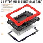 For Lenovo Tab 10.1 TB-311XU/FU D Type Silicone Hybrid PC Tablet Case with Handle Holder(Red) - 3