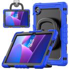 For Lenovo Tab 10.1 TB-311XU/FU D Type Silicone Hybrid PC Tablet Case with Handle Holder(Blue) - 1