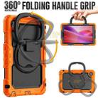 For Lenovo Tab One / K9 TB305FU 2025 D Type Silicone Hybrid PC Tablet Case with Handle Holder(Orange) - 3