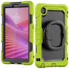 For Lenovo Tab One / K9 TB305FU 2025 D Type Silicone Hybrid PC Tablet Case with Handle Holder(Yellow Green) - 2