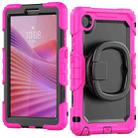 For Lenovo Tab One / K9 TB305FU 2025 D Type Silicone Hybrid PC Tablet Case with Handle Holder(Rose Red) - 2