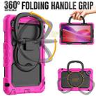For Lenovo Tab One / K9 TB305FU 2025 D Type Silicone Hybrid PC Tablet Case with Handle Holder(Rose Red) - 3