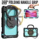 For Lenovo Tab One / K9 TB305FU 2025 D Type Silicone Hybrid PC Tablet Case with Handle Holder(Light Blue PC) - 3