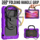 For Lenovo Tab One / K9 TB305FU 2025 D Type Silicone Hybrid PC Tablet Case with Handle Holder(Purple) - 3