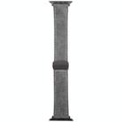 For Apple Watch 46mm / 49mm / 45mm / 44mm Folding Magnetic Buckle Denim Leather Watch Band(Black) - 3