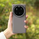 For Xiaomi 15 Ultra JSR Plain Leather Phone Case with Adapter Ring(Grey) - 2