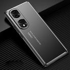 For Honor 70 Pro Frosted Metal Phone Case(Black) - 1