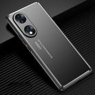 For Honor 70 Frosted Metal Phone Case(Black) - 1