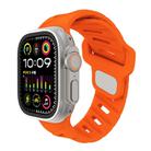 For Apple Watch 46mm / 49mm / 45mm / 44mm Slanted Hole Silicone Watch Band(Orange) - 1