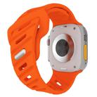 For Apple Watch 46mm / 49mm / 45mm / 44mm Slanted Hole Silicone Watch Band(Orange) - 2