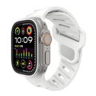 For Apple Watch 46mm / 49mm / 45mm / 44mm Slanted Hole Silicone Watch Band(White) - 1