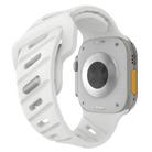 For Apple Watch 46mm / 49mm / 45mm / 44mm Slanted Hole Silicone Watch Band(White) - 2