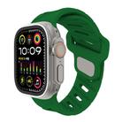 For Apple Watch 46mm / 49mm / 45mm / 44mm Slanted Hole Silicone Watch Band(Green) - 1