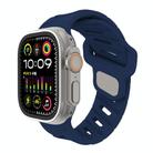 For Apple Watch 46mm / 49mm / 45mm / 44mm Slanted Hole Silicone Watch Band(Midnight Blue) - 1