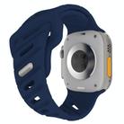 For Apple Watch 46mm / 49mm / 45mm / 44mm Slanted Hole Silicone Watch Band(Midnight Blue) - 2