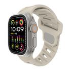 For Apple Watch 46mm / 49mm / 45mm / 44mm Slanted Hole Silicone Watch Band(Starlight) - 1