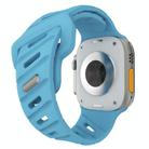 For Apple Watch 46mm / 49mm / 45mm / 44mm Slanted Hole Silicone Watch Band(Cloud Sea Blue) - 2