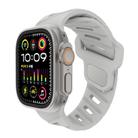 For Apple Watch 46mm / 49mm / 45mm / 44mm Slanted Hole Silicone Watch Band(Cloudy Gray) - 1