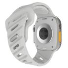 For Apple Watch 46mm / 49mm / 45mm / 44mm Slanted Hole Silicone Watch Band(Cloudy Gray) - 2