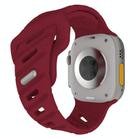For Apple Watch 42mm / 41mm / 40mm / 38mm Slanted Hole Silicone Watch Band(Wine Red) - 2