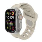For Apple Watch 42mm / 41mm / 40mm / 38mm Slanted Hole Silicone Watch Band(Starlight) - 1