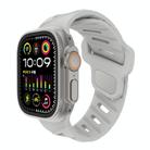 For Apple Watch 42mm / 41mm / 40mm / 38mm Slanted Hole Silicone Watch Band(Cloudy Gray) - 1