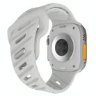 For Apple Watch 42mm / 41mm / 40mm / 38mm Slanted Hole Silicone Watch Band(Cloudy Gray) - 2