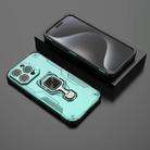 For iPhone 15 Pro Max Metal Kickstand TPU Hybrid PC Phone Case(Green) - 2