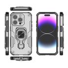 For iPhone 15 Pro Metal Kickstand TPU Hybrid PC Phone Case(Grey) - 3