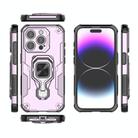For iPhone 15 Pro Metal Kickstand TPU Hybrid PC Phone Case(Purple) - 3