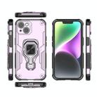 For iPhone 14 Metal Kickstand TPU Hybrid PC Phone Case(Purple) - 3