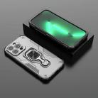 For iPhone 13 Pro Max Metal Kickstand TPU Hybrid PC Phone Case(Grey) - 2