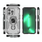 For iPhone 13 Pro Max Metal Kickstand TPU Hybrid PC Phone Case(Grey) - 3